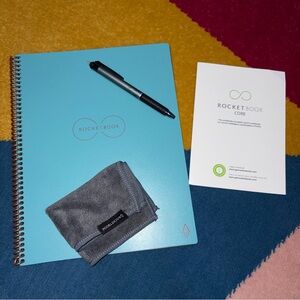 Rocketbook Core Smart Reusable Blue Notebook with Pen and Wipe